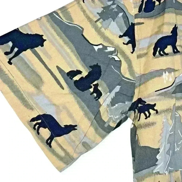 DemCrazy‎ Sz XL Northwestern Button Down Shirt Wolves Outdoors Cabincore - Picture 9 of 12